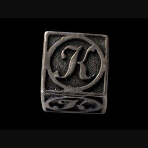 Michael Anthony Vintage 925 Sterling Silver Letter K Initial Bracelet Charm